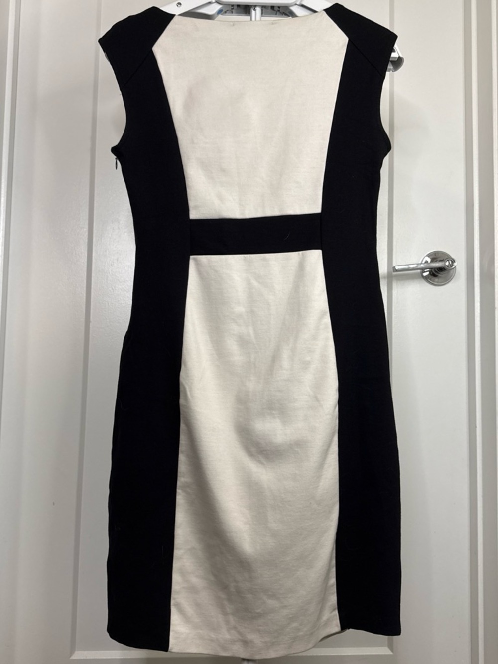 INC International Concepts Black and White Colorblock Sheath Dress Sz M